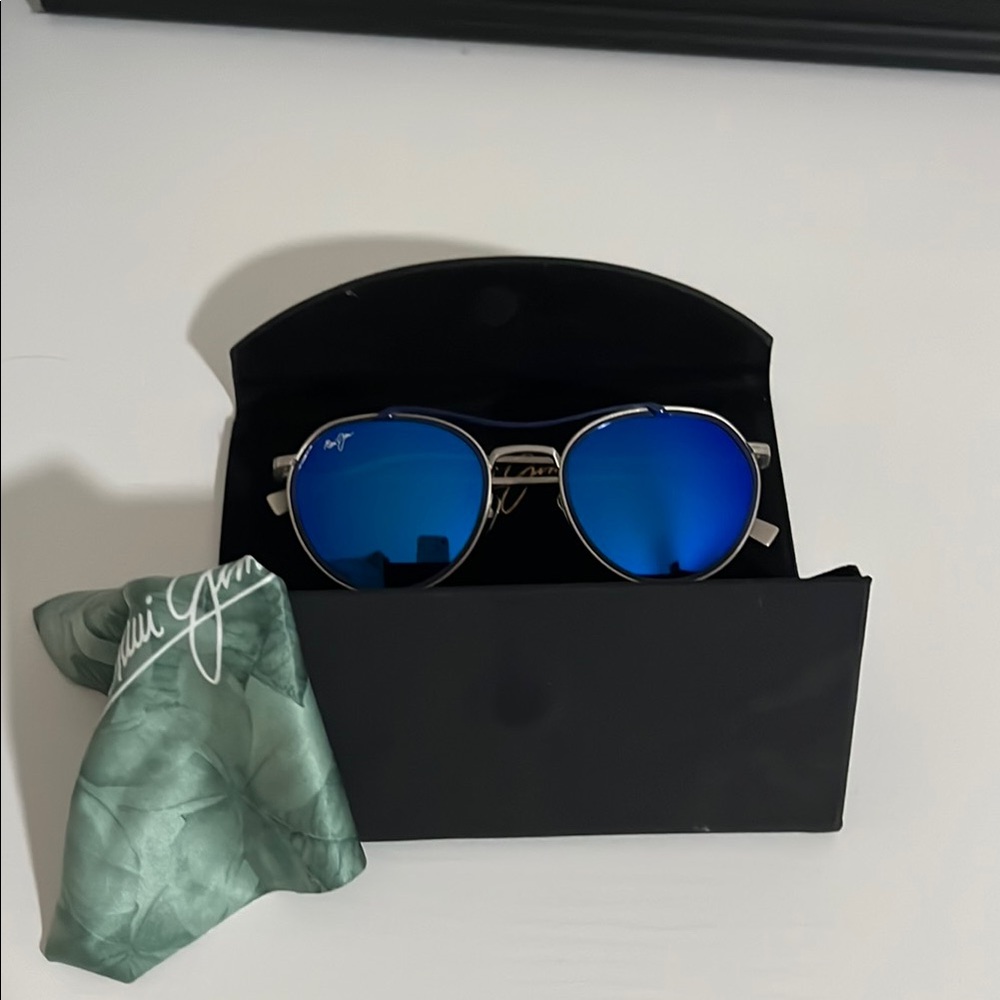 Maui Jim Blue Aviator Sunglasses